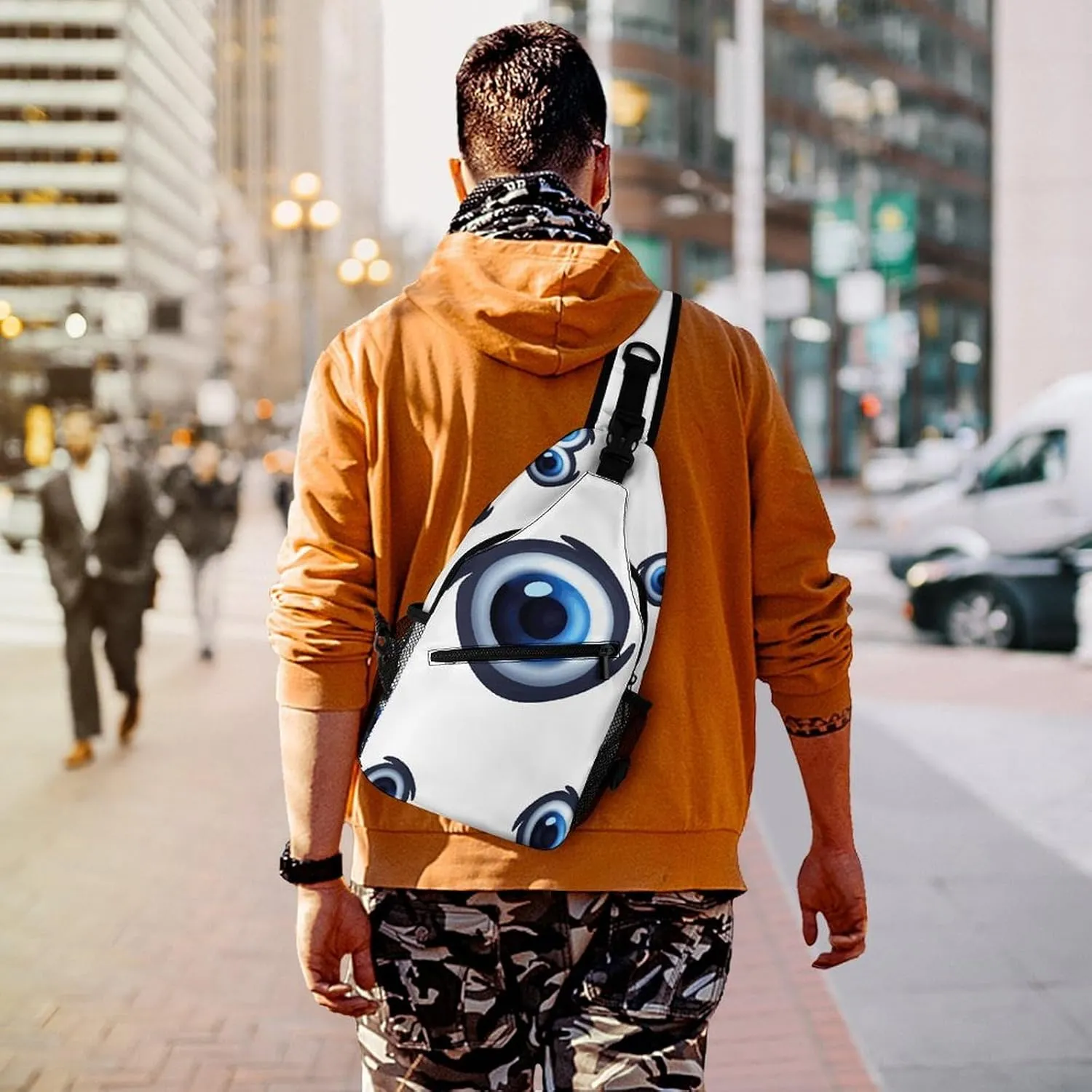 Evil Eyes Sling Bag Crossbody Bags Cross Body Bag Fanny Packs Chest Bags Sling Purses for Travel