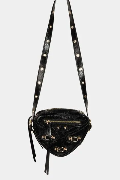 Fame PU Leather Triangle Crossbody Bag for Chic Style
