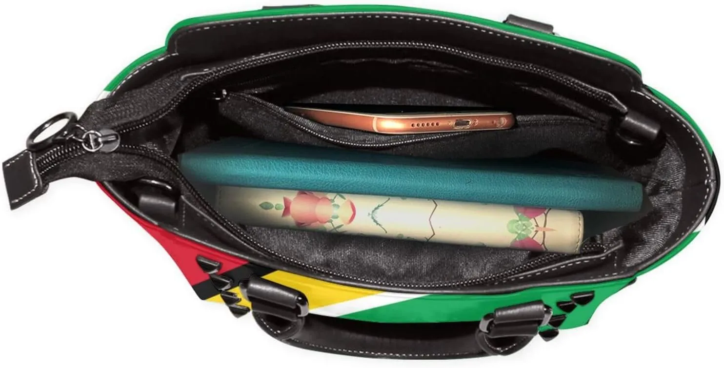 Fashion Rivet Handbag for Women Crossbody Purse Studded PU Leather Handle Bag