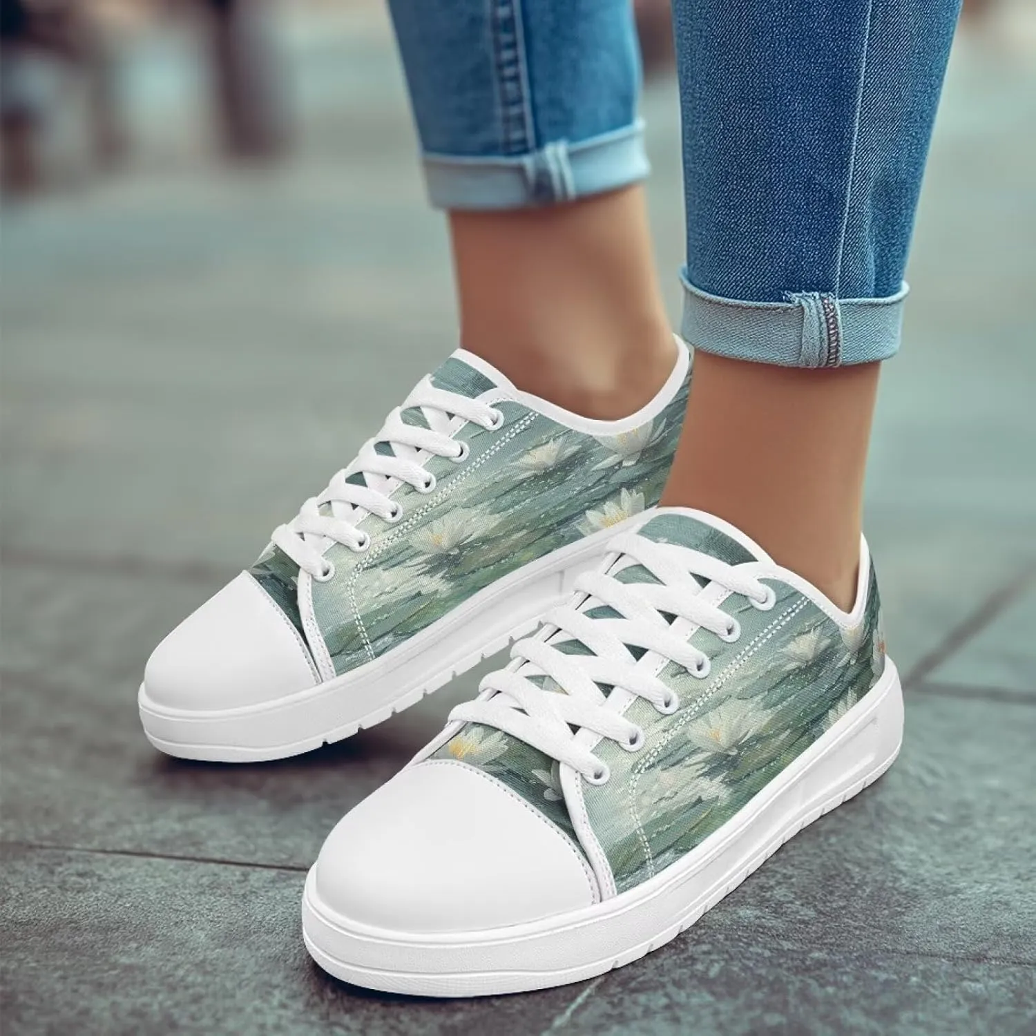Fashion Sneakers for Women Lace up Memory Foam Insole and Non-Slip Womens Shoes Dressy Casual Spring Shoes