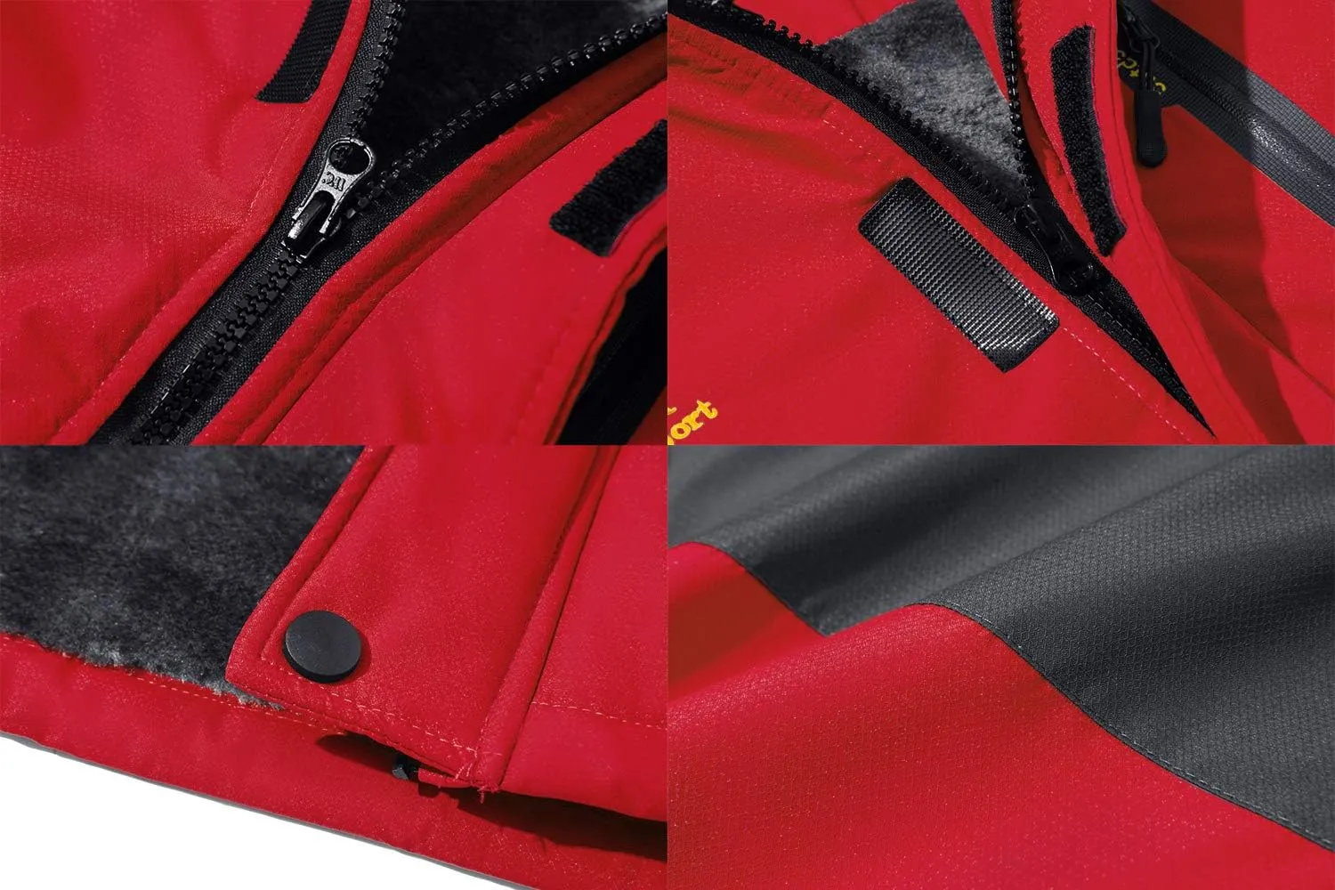 FASKUNOIE Men's Winter Coats Windproof Warm Fleece Ski Snowboarding Jackets Parka with Zipper Pockets