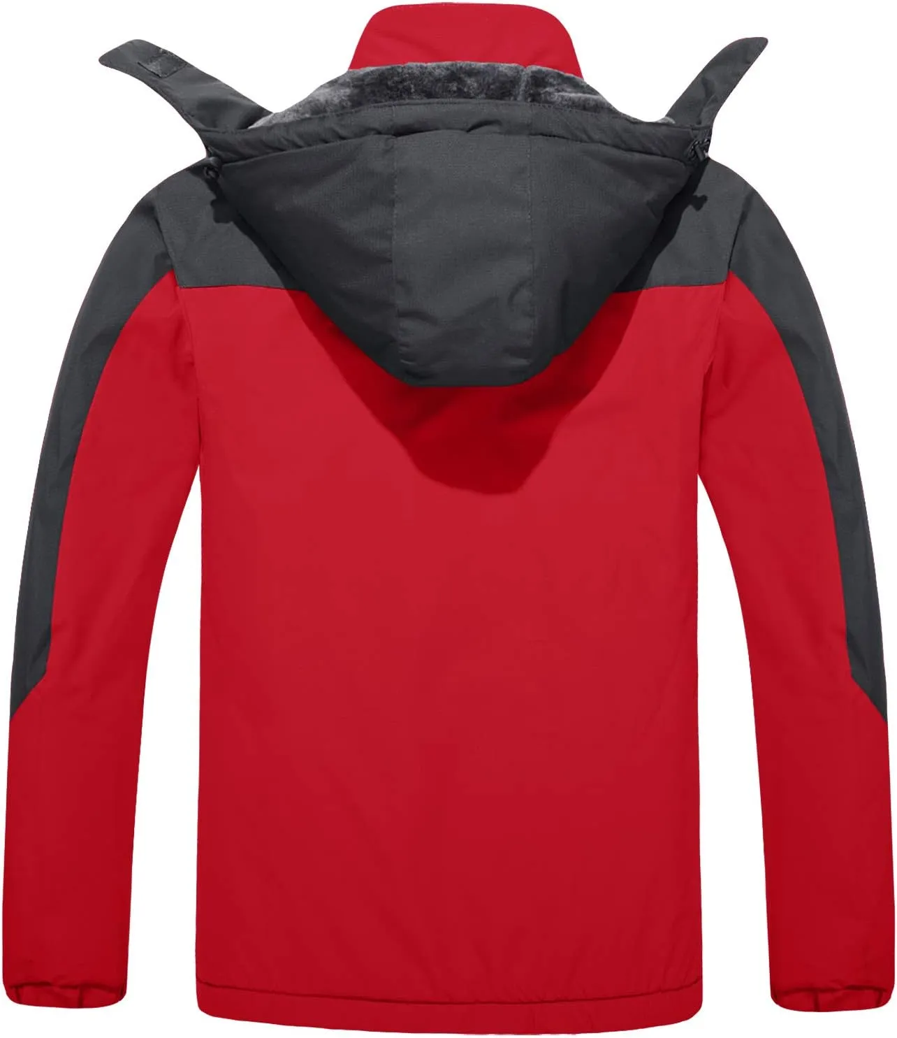 FASKUNOIE Men's Winter Coats Windproof Warm Fleece Ski Snowboarding Jackets Parka with Zipper Pockets