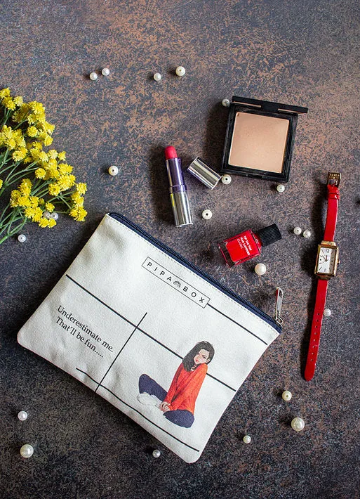 Feisty Tangerine - Canvas Pouch