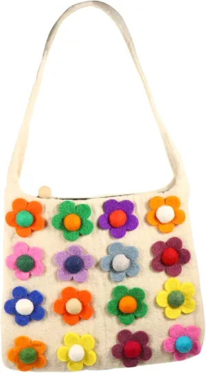 Felt Crossbody Purse Fashionable Outdoor Phone Umbrella Purse Storage Shoulder Bag for Women Lightweight Bag Felt Tote