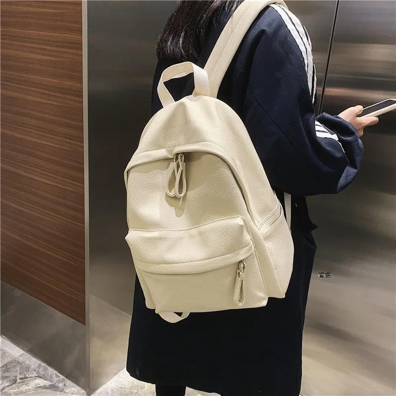 Female Korean High College Junior Minimalist Backpacks