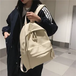 Female Korean High College Junior Minimalist Backpacks