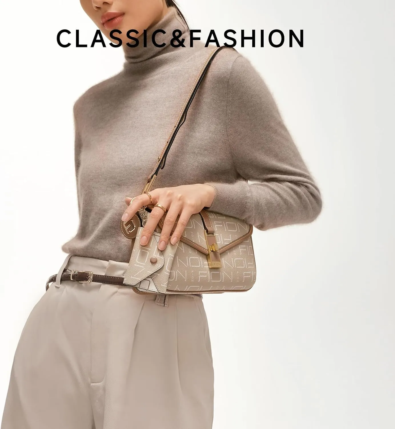 FION Crossbody Bags for Women,Cross Body Purse Shoulder Hand bag for Women Trendy with Wallet Charm and Adjustable Strap