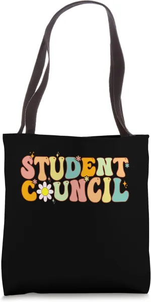 First Day Of School Student Council groovy Flower Students Tote Bag