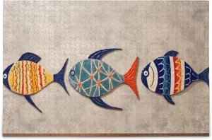 Fish Print Jigsaw Puzzles 1000 Pieces Toy Games Educational Gift Home Decor for Adults Kids A111431