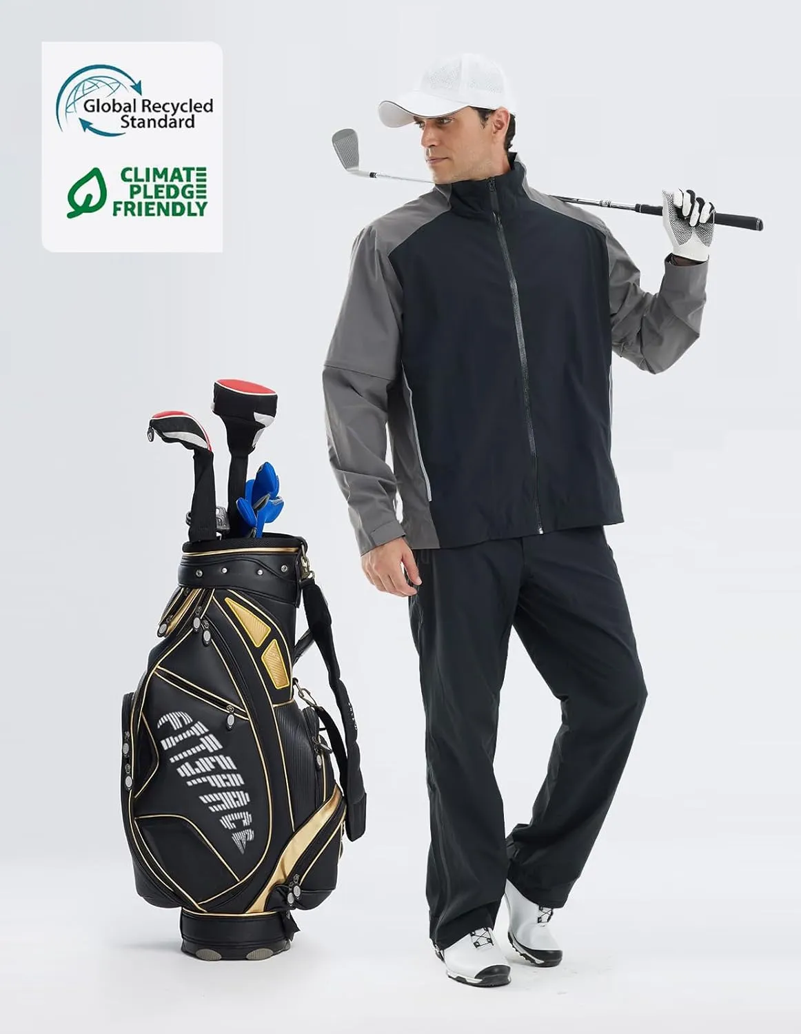 fit space Waterproof Golf Rain Jacket for Men 20K Performance Lightweight Rain Jackets for All Sports