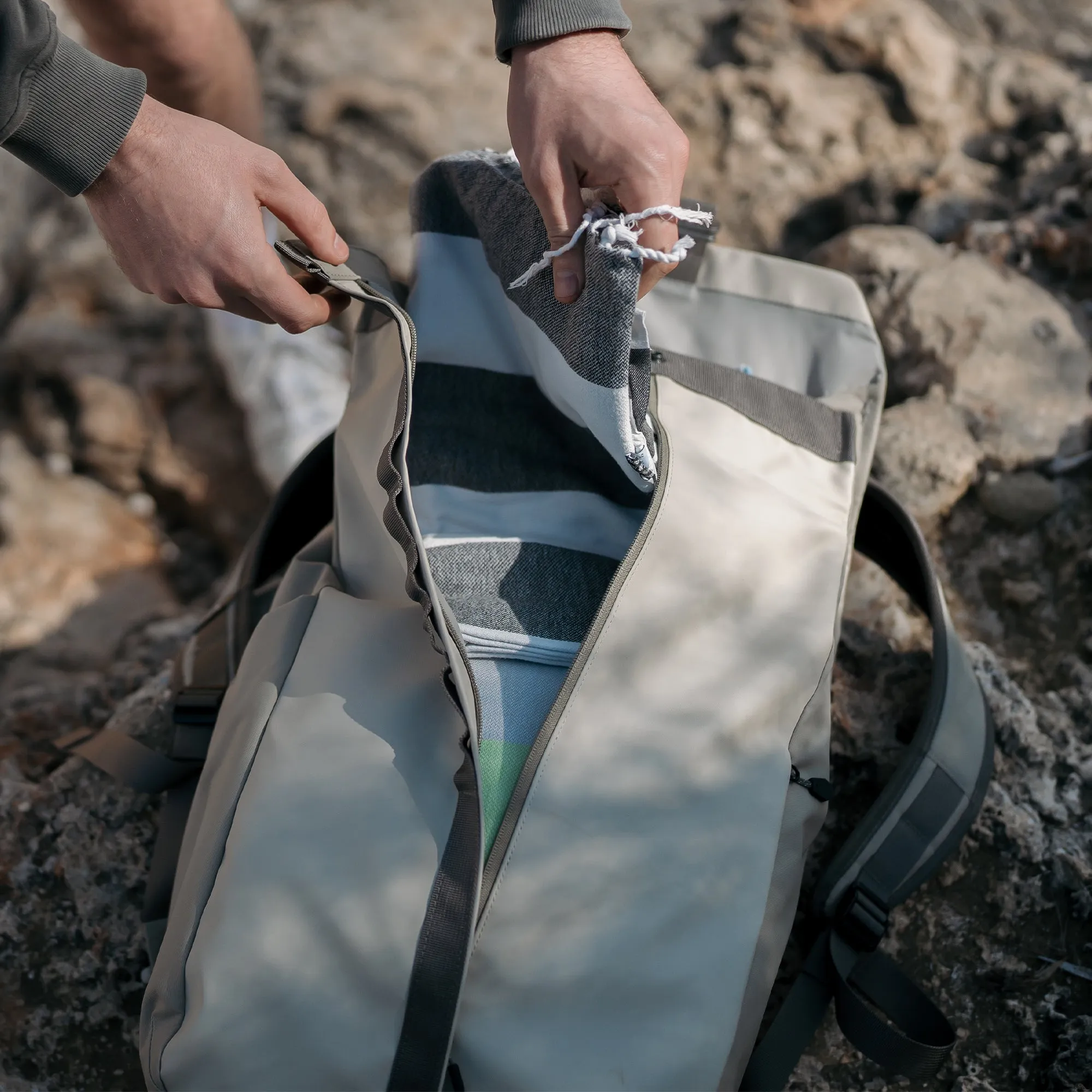 Flap Backpack – Stone