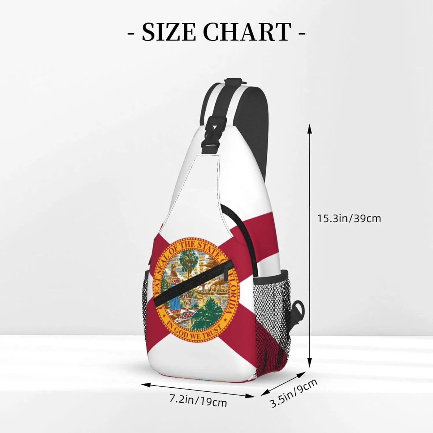 Florida Crossbody Sling Bag For Women Men State Of Florida Flag Chest Bag Shoulder Bag Sling Backpack Casual Travel Hiking Daypack