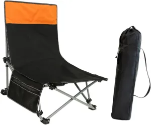 Folding Chair Camping Chair Recliner Lightweight Foldable Lounge Chair Beach Chair for Office Lunch Break Concert, Black