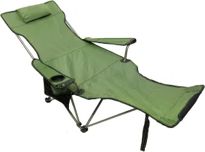 Folding Chairs Outdoor Camping Lounge Chair Portable Reclining Camping Chair Folding Seat with Footrest with Headrest Storage Bag Hiking Lawn Beach