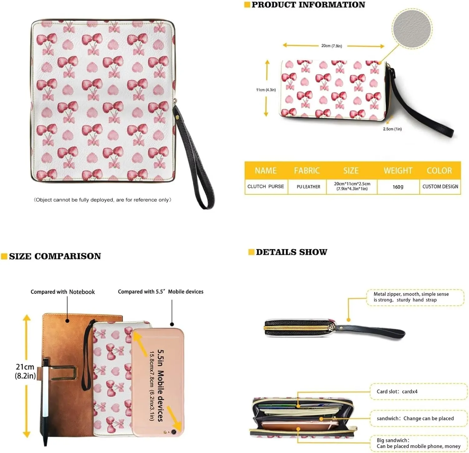 FOR U DESIGNS Purse and Wallet Set for Women Hobo Crossbody Bags Anti Theft Cute Shoulder Bags Valentine's Day Gifts for Her