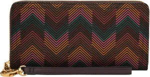 Fossil Logan Zip Around Clutch Wallet, Harlow Multi Print