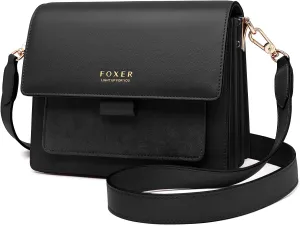 FOXLOVER Small Crossbody Bags for Women,Mini Leather Ladies Alligator pattern Shoulder Bag Handbag Purse with 2 straps