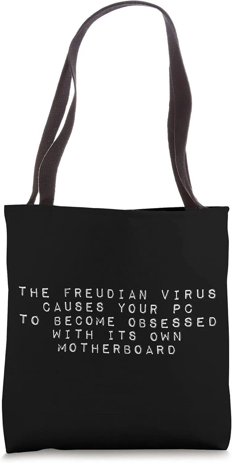 Freudian Virus Funny Computer Nerd Design Tote Bag