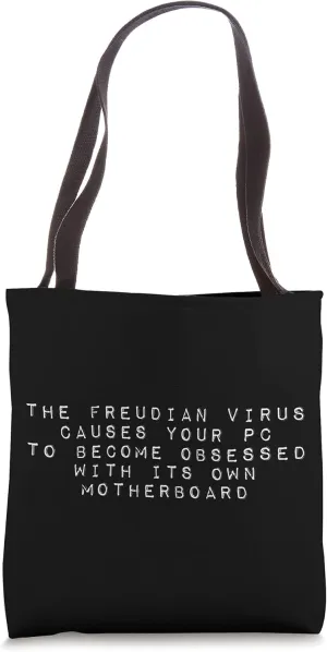 Freudian Virus Funny Computer Nerd Design Tote Bag