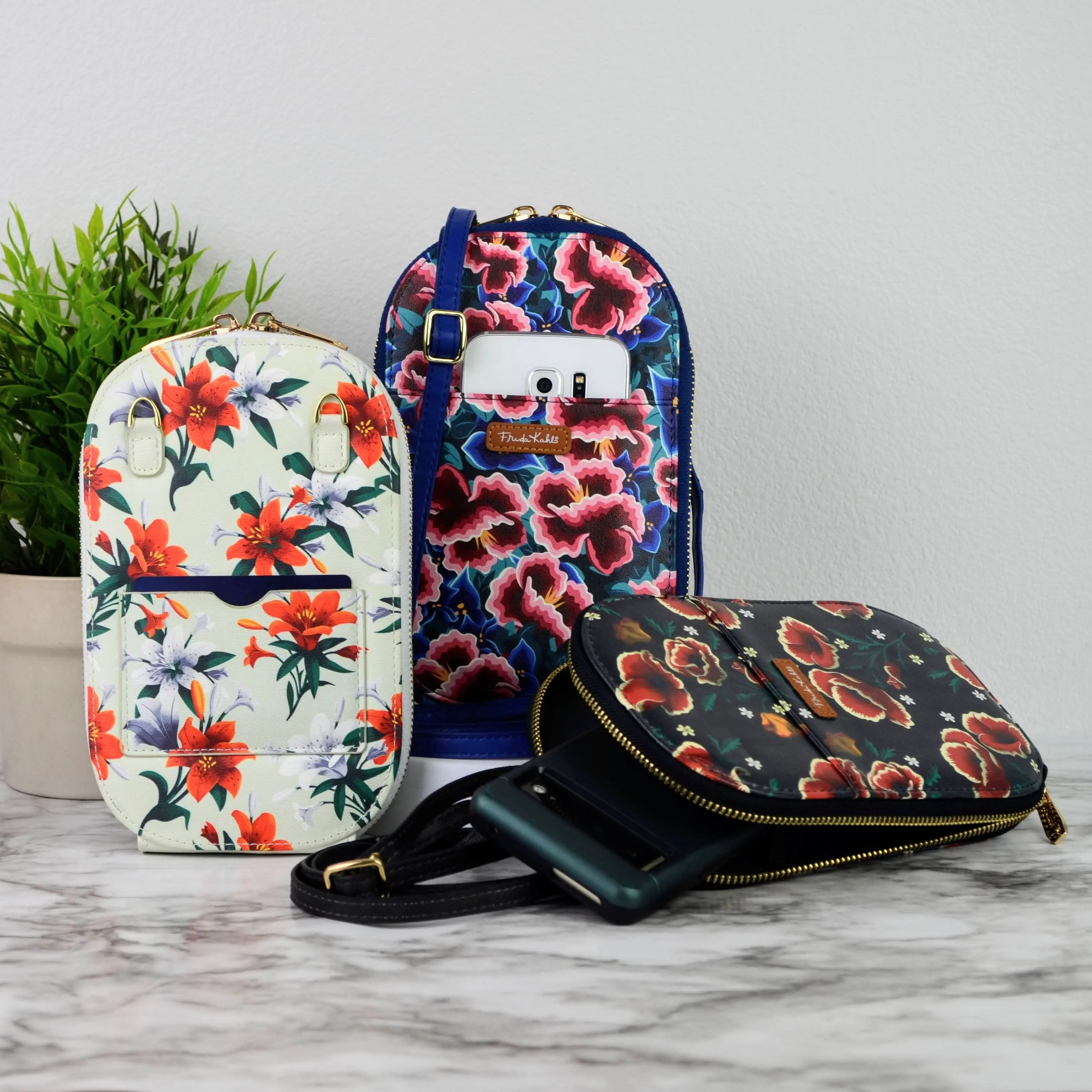 Frida Kahlo Tiger Lilies Crossbody