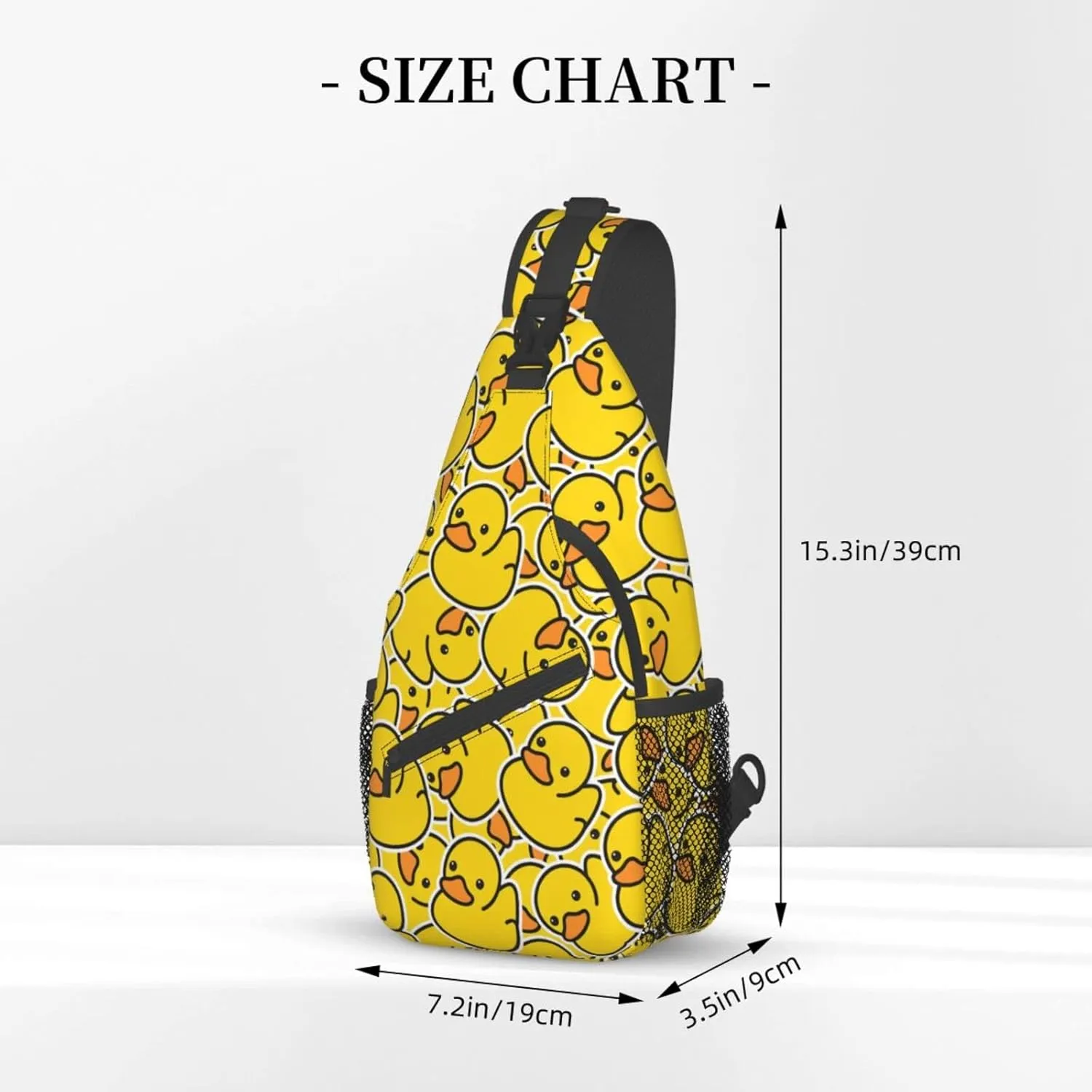 Funny Duck Sling Bag Crossbody Backpack Hiking Travel Daypack Chest Bag Lightweight Shoulder Bag For Men Women