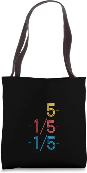 Funny Math Fraction Humor for Mathematicians Tote Bag