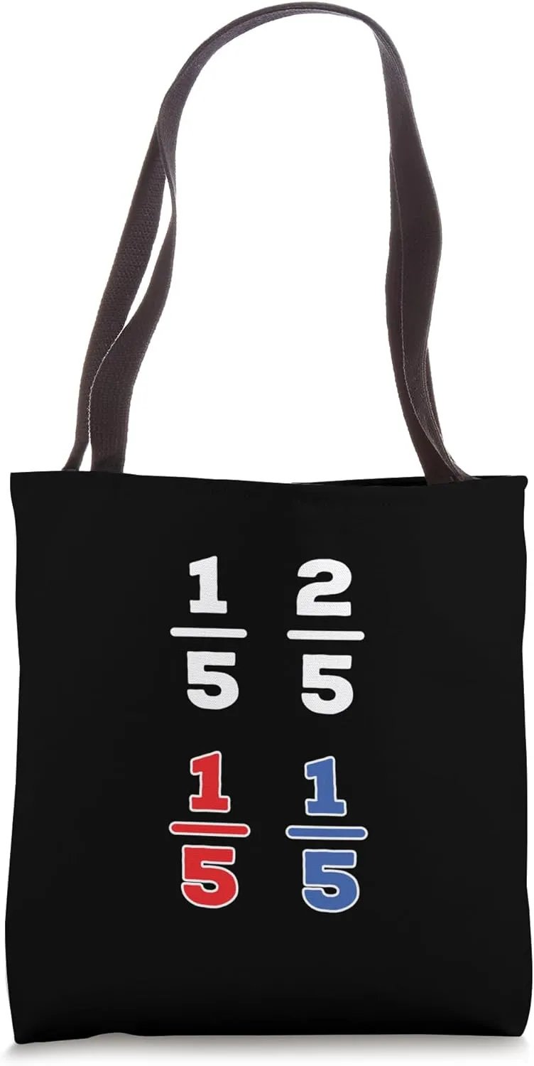 Funny Math Fraction Humor Mathematicians Tote Bag