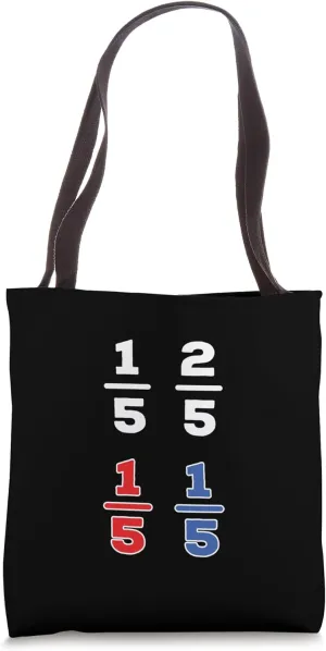 Funny Math Fraction Humor Mathematicians Tote Bag