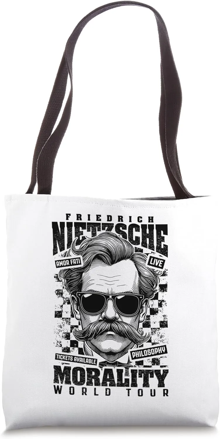 Funny Philosophy Nietzsche Philosopher Morality Tour Tote Bag