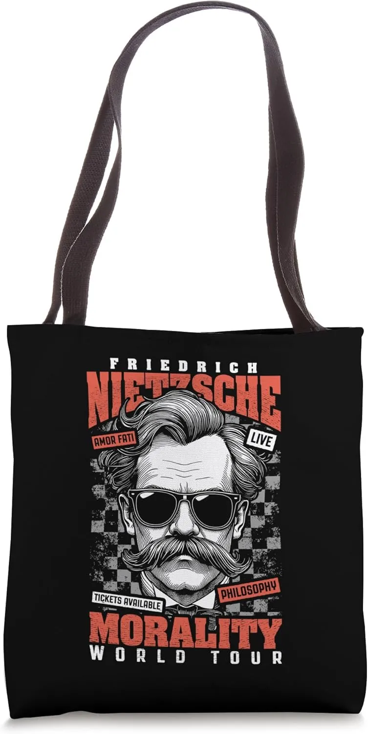 Funny Philosophy Nietzsche Philosopher Morality Tour Tote Bag