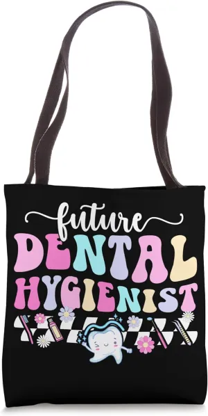 Future Dental Hygienist In Progress Groovy Dental Student Tote Bag