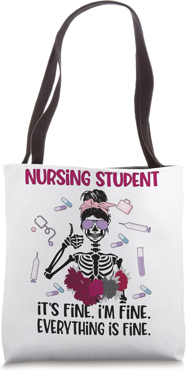 Future Nurse Funny Nursing Student Nurse In Progress Tote Bag