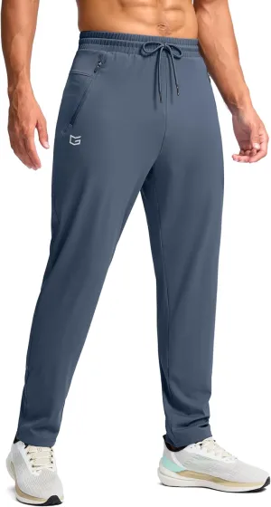 G Gradual Men's 30"/32"/34"/36" Inseam Tall Sweatpants with Zipper Pockets Stretch Long Joggers Athletic Workout Pants Men