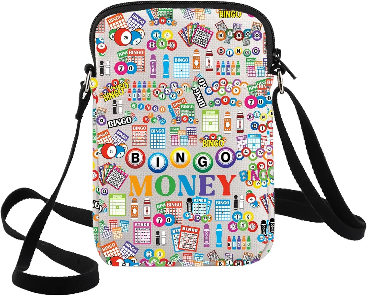 G2TUP Funny Gambler Game Crossbody Bag Gambling Game Fans Gift Money Game Adjustable Strap Bag Casino Gambling Merchandise