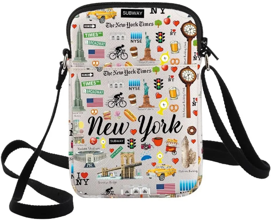 G2TUP New York Travel Crossbody Bag - New York City Themed Gifts & Souvenir