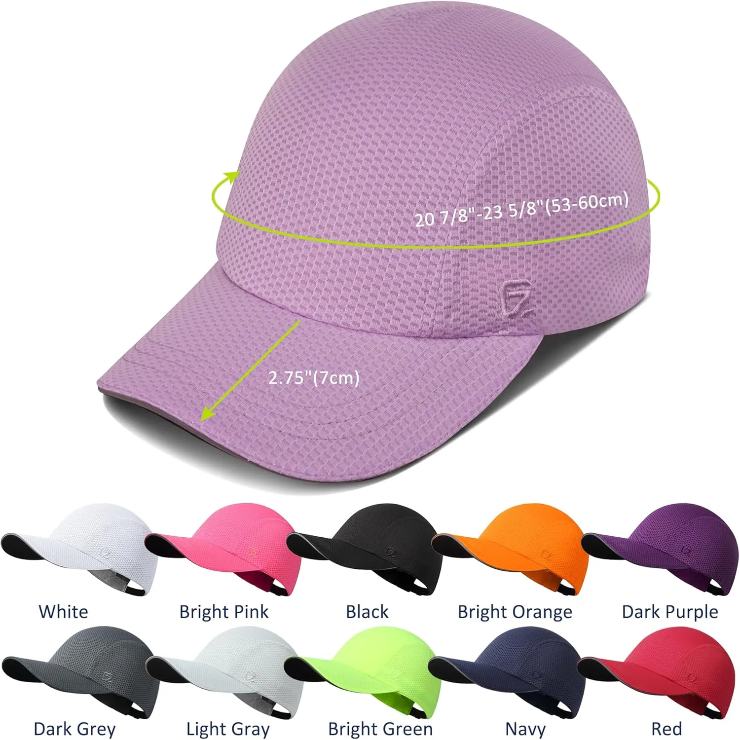 GADIEMKENSD Women's Race Day Running Cap Performance Mesh Hat - Excellent Ventilation, Lightweight, Reflective Safety