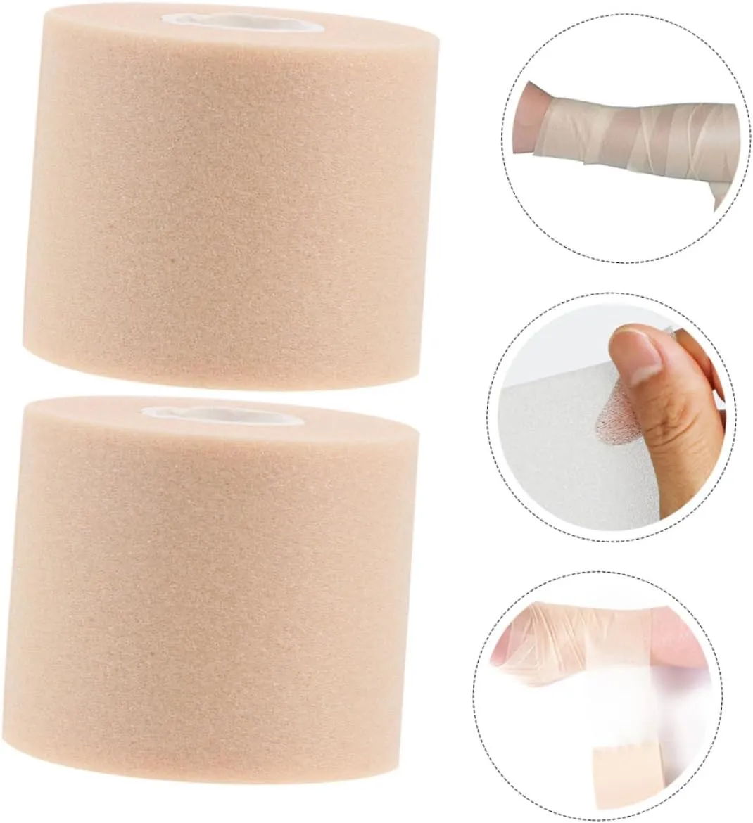 GALPADA 4sets 2 Rolls Breathable Tape Elastic Skin Tape for Athletes Skin Color Grip Insulation Film for Football Basketball Yoga and Running 2rolls*4