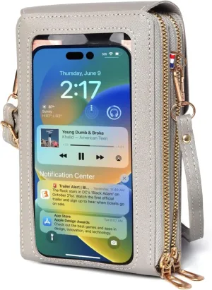 GEARONIC Crossbody Bag Cell Phone Purse for Women,Handbags Wallet with Credit Card Slots, Leather Phone Wallet with Strap