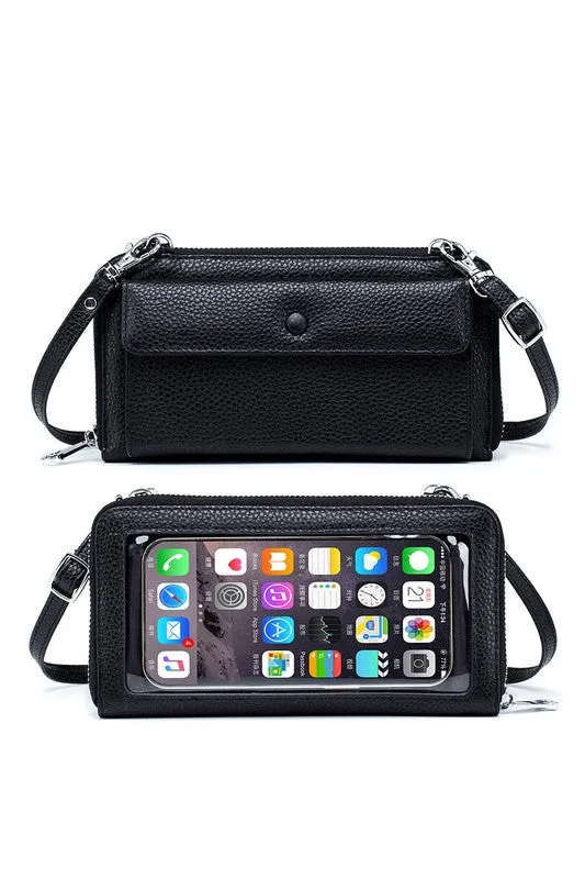 Genuine Leather Crossbody Phone Purse