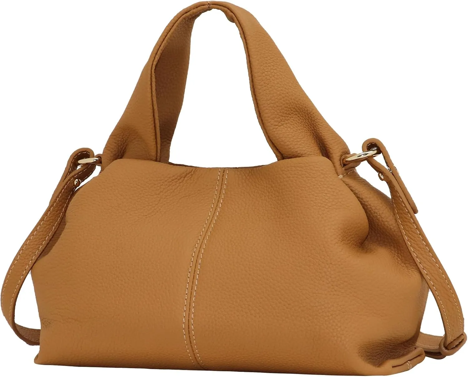 Genuine Leather Retro Shoulder Crossbody Bag for Women, Chic Dumpling Bag and Cute Cloud Handbag for Women