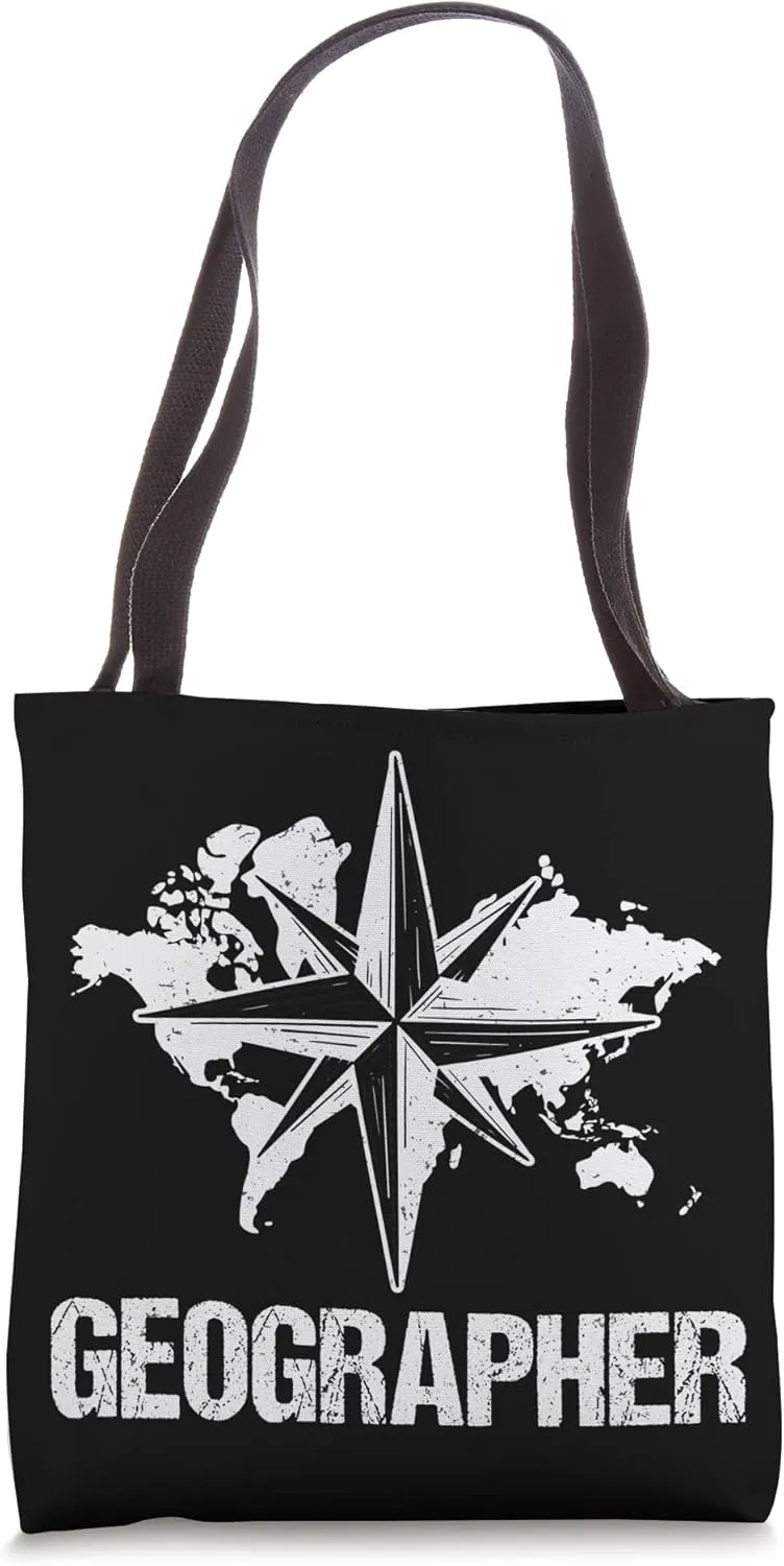 Geographer Geographic Geography Student Teacher Tote Bag