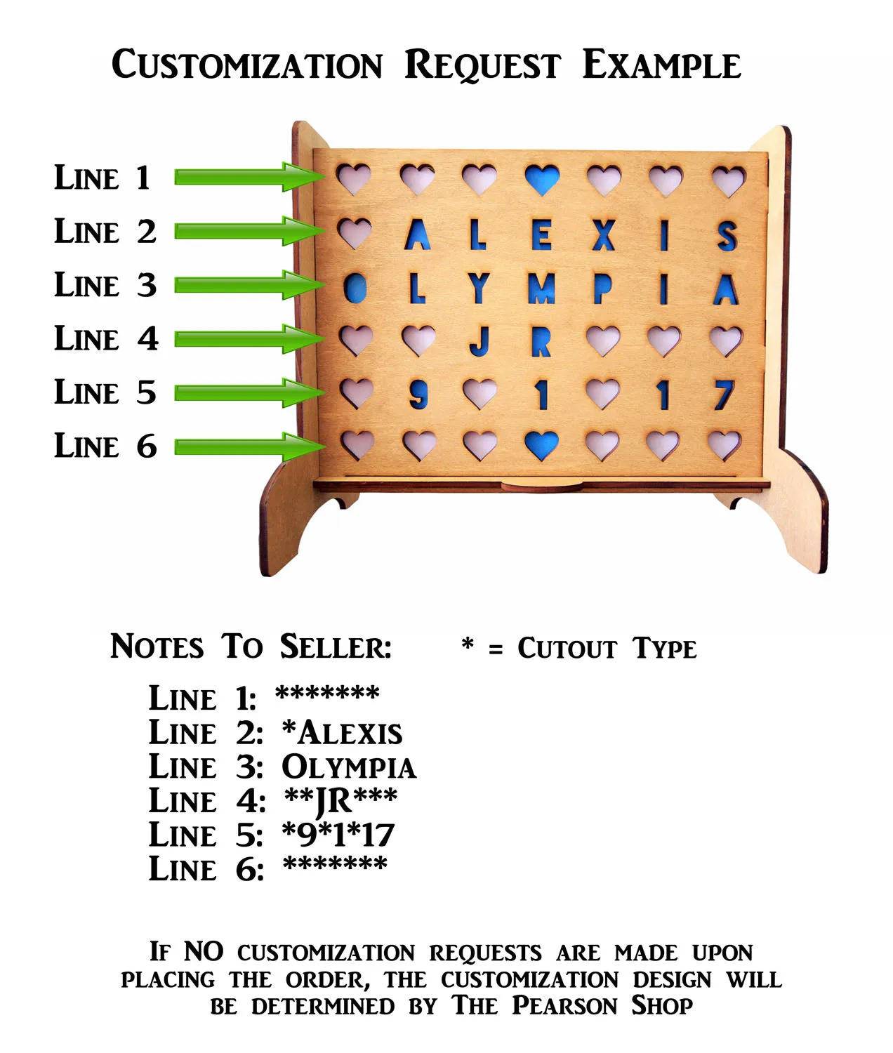 Giant Connect 4 Personalized Custom Cutout Game