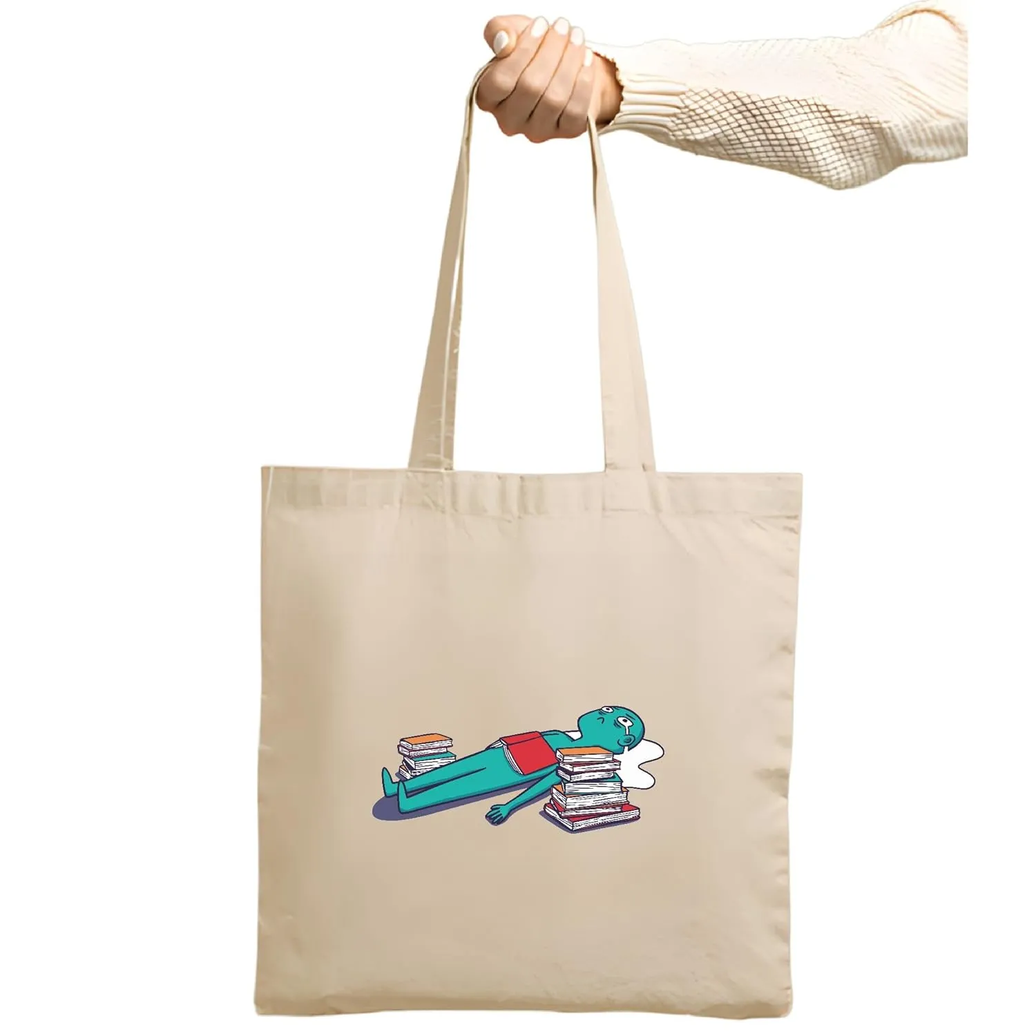 Gift for Students Struggling with Exams Encouragement for Academic Success Natural White Multicolor Canvas Tote Bag