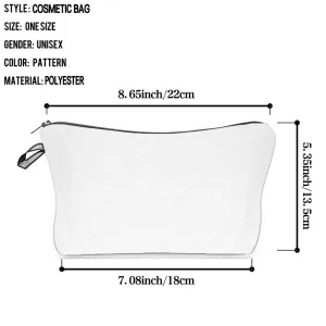 Gold Letter Printing Portable Toiletry Storage Cosmetic Bags