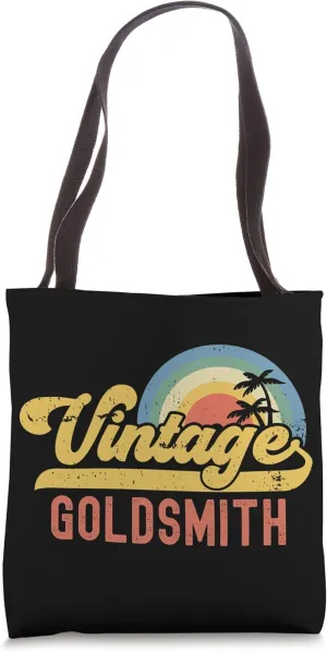 Goldsmith Vintage Sunset Profession Retro Job Title Tote Bag