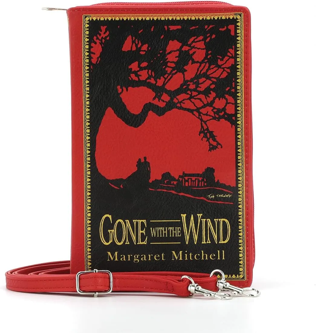 Gone With The Wind Book Clutch Bag for Women, Pink and Black