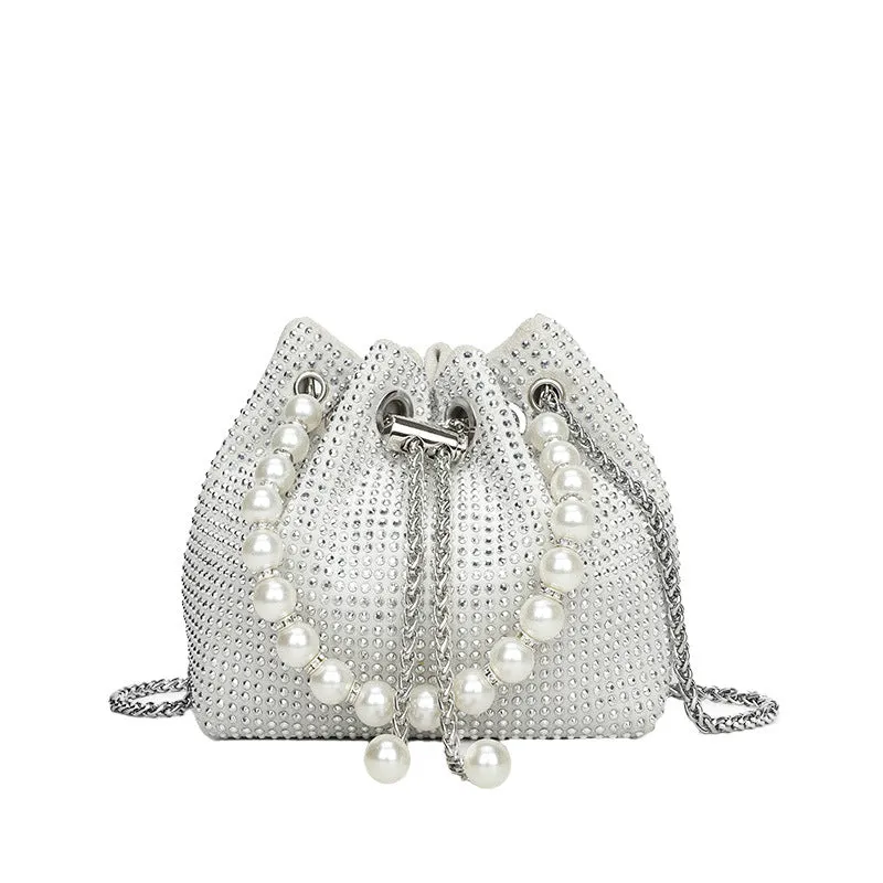 Good-looking Light Luxury Diamond Pearl Lucky Handbags
