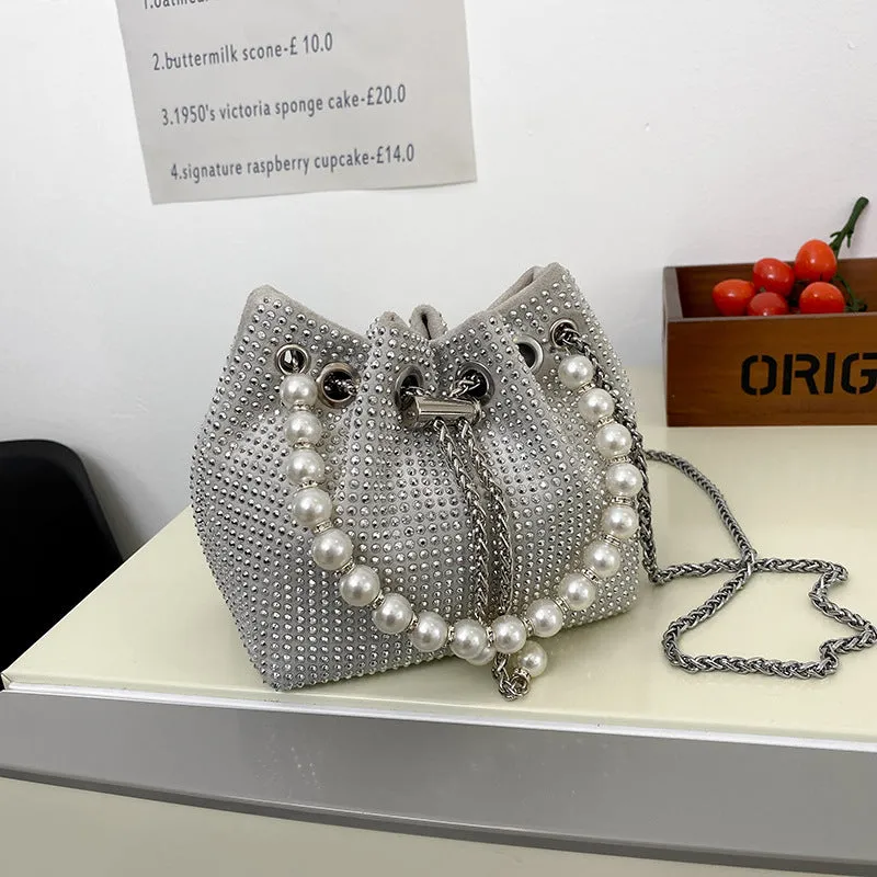 Good-looking Light Luxury Diamond Pearl Lucky Handbags