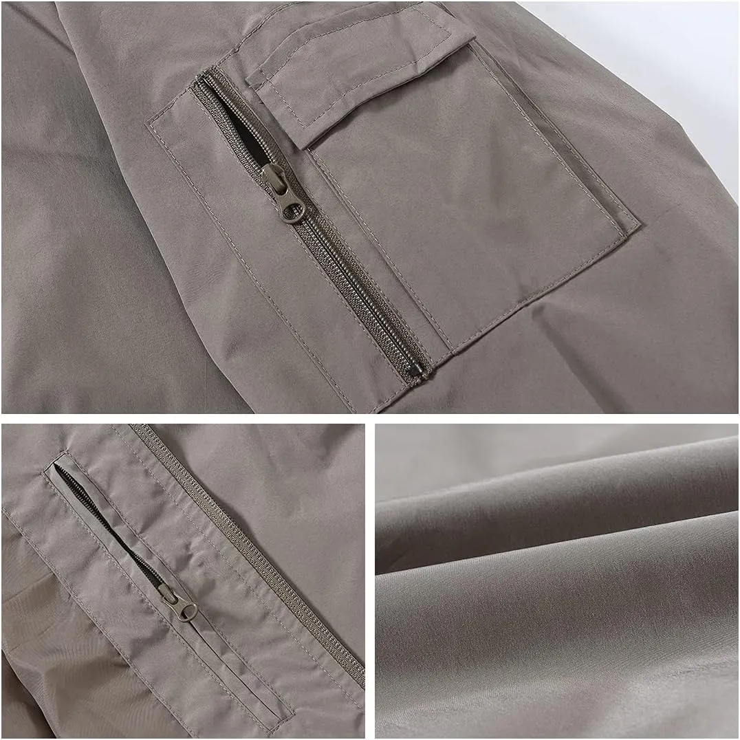 Gopune Men's Windproof Bomber Jacket Lightweight Windbreaker Outdoor Golf Fashion Coat