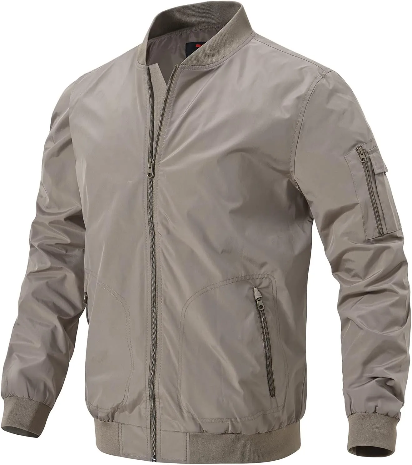 Gopune Men's Windproof Bomber Jacket Lightweight Windbreaker Outdoor Golf Fashion Coat